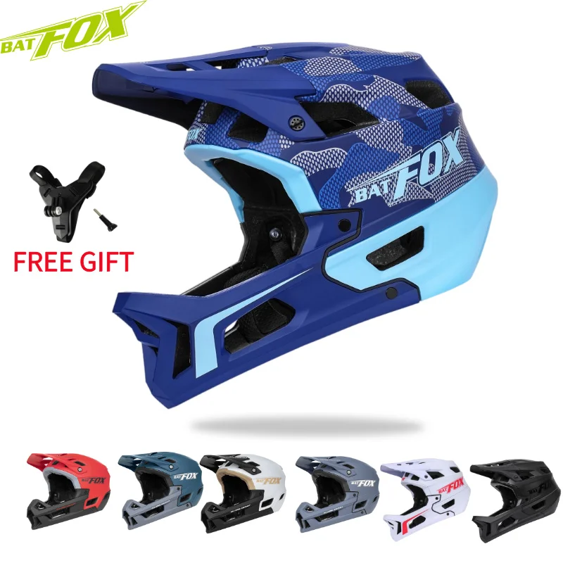 

BATFOX Full Face Mountain Bike Helmet for Men Women Adult Helmet for Trail Riding DH BMX MTB Freeride Enduro Downhill Racing