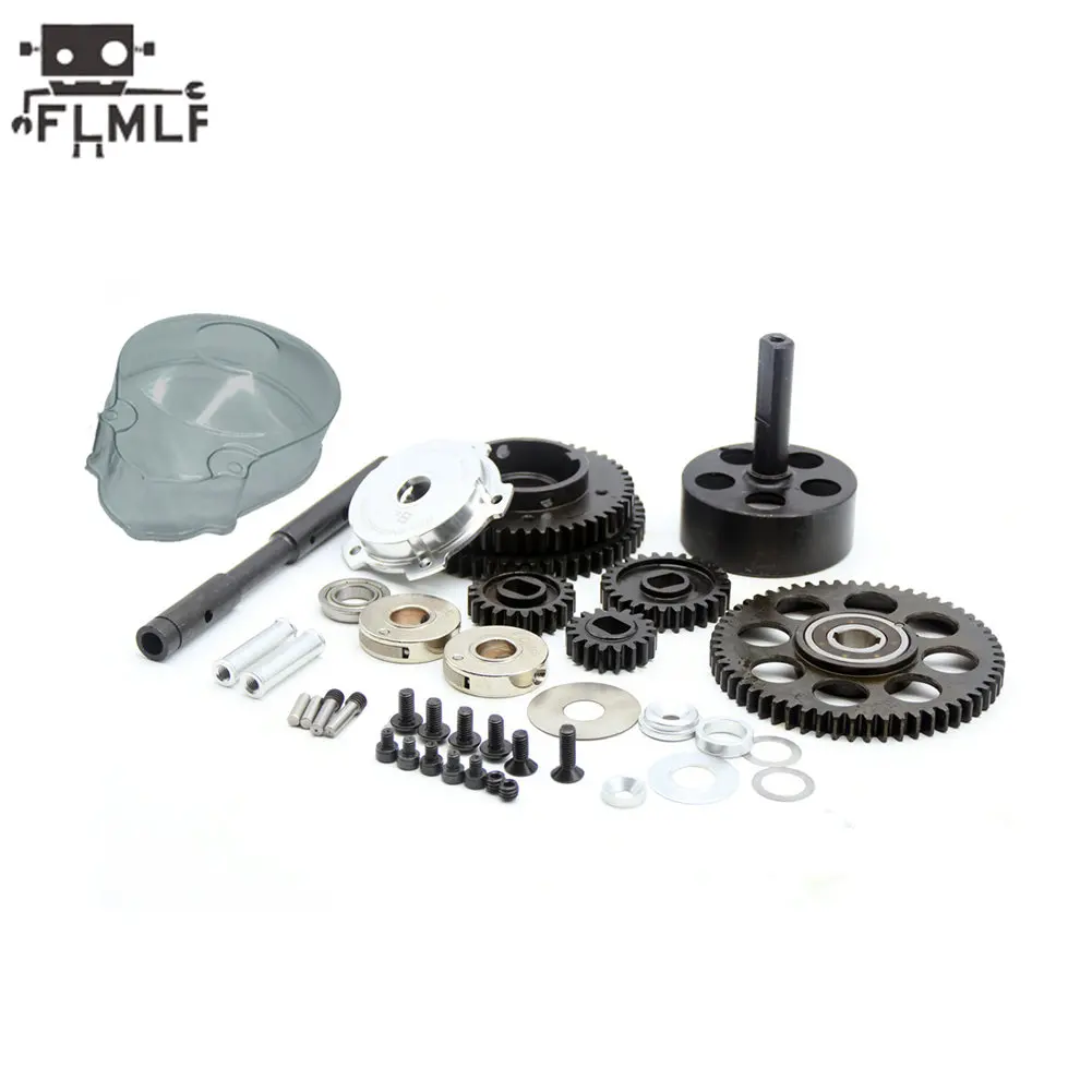 3 Speed Transmission Gear Kit with Plastic Gear Cover for 1/5 GTB RACING HPI ROVAN KINGMOTOR BAJA 5B 5T 5SC RC CAR PARTS