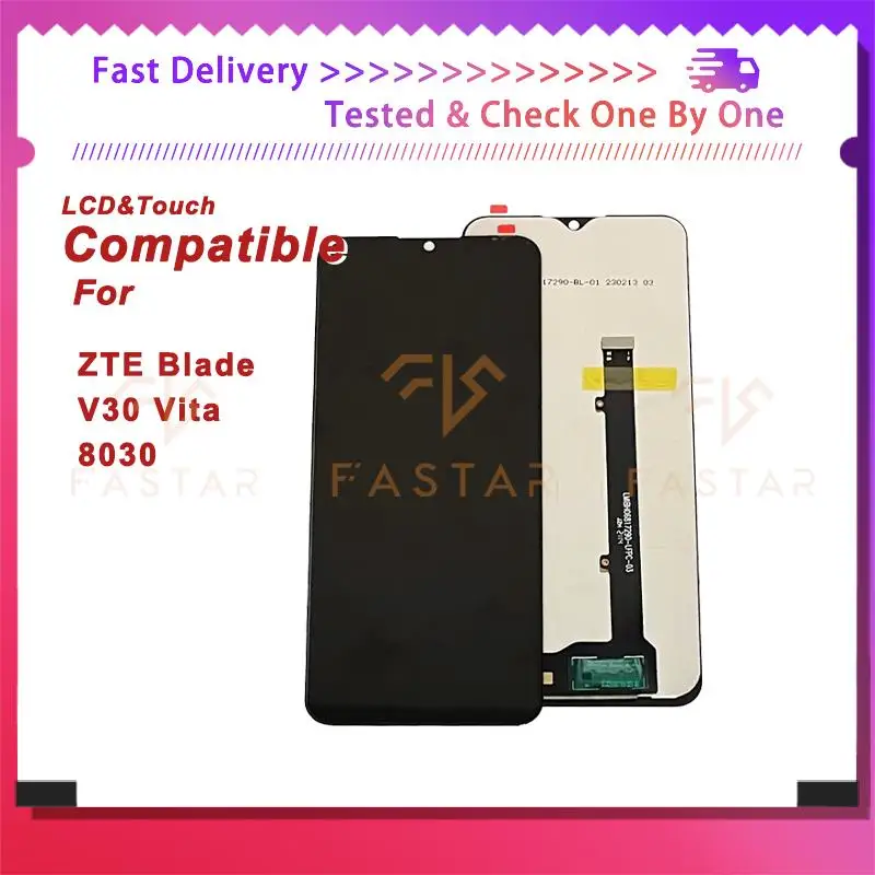 

6.82"Original For ZTE Blade V30Vita 8030 LCD Display Touch Digitizer Assembly Replacement Phone Screen ZTE V30 Vita lcd