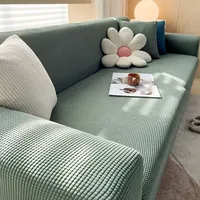 Waterproof Jacquard Sofa Covers 1/2/3/4 Seats Solid Couch Cover L Shaped Sofa Cover Protector Bench Covers