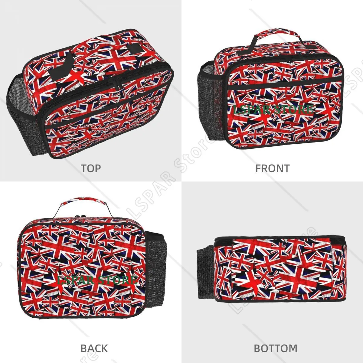 British Flag Union Jack Insulated Lunch Bag for Women Kids Leakproof Food Boxes Thermal Lunch Box Tote