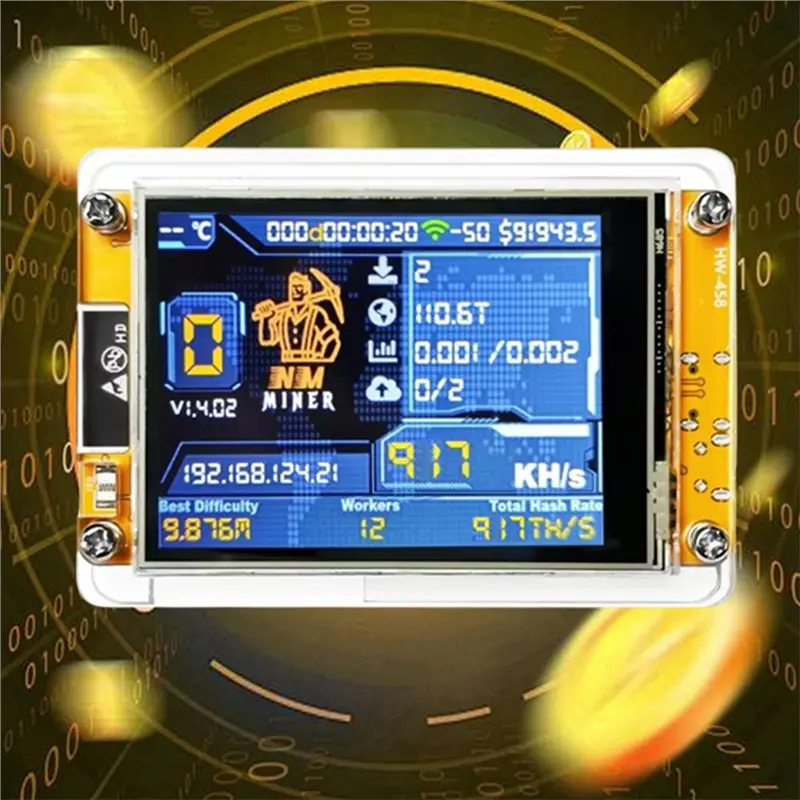 M67K-Upgraded 917KH/S Bitcoin Solo Miner Nerdminer مع شاشة ذكية 2.8 بوصة لتعدين Bitcoin Crypto Solo Lottery Nmminer #2