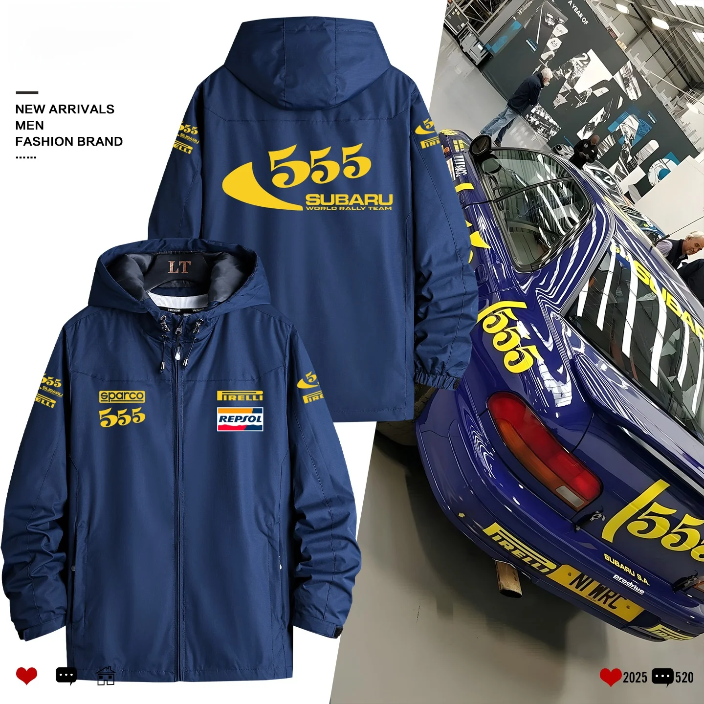 

Костюм для ралли WRC World Rally Race T: куртка и футболка из полиэфирного волокна, стандартный крой, длинный рукав, теплая верхняя одежда