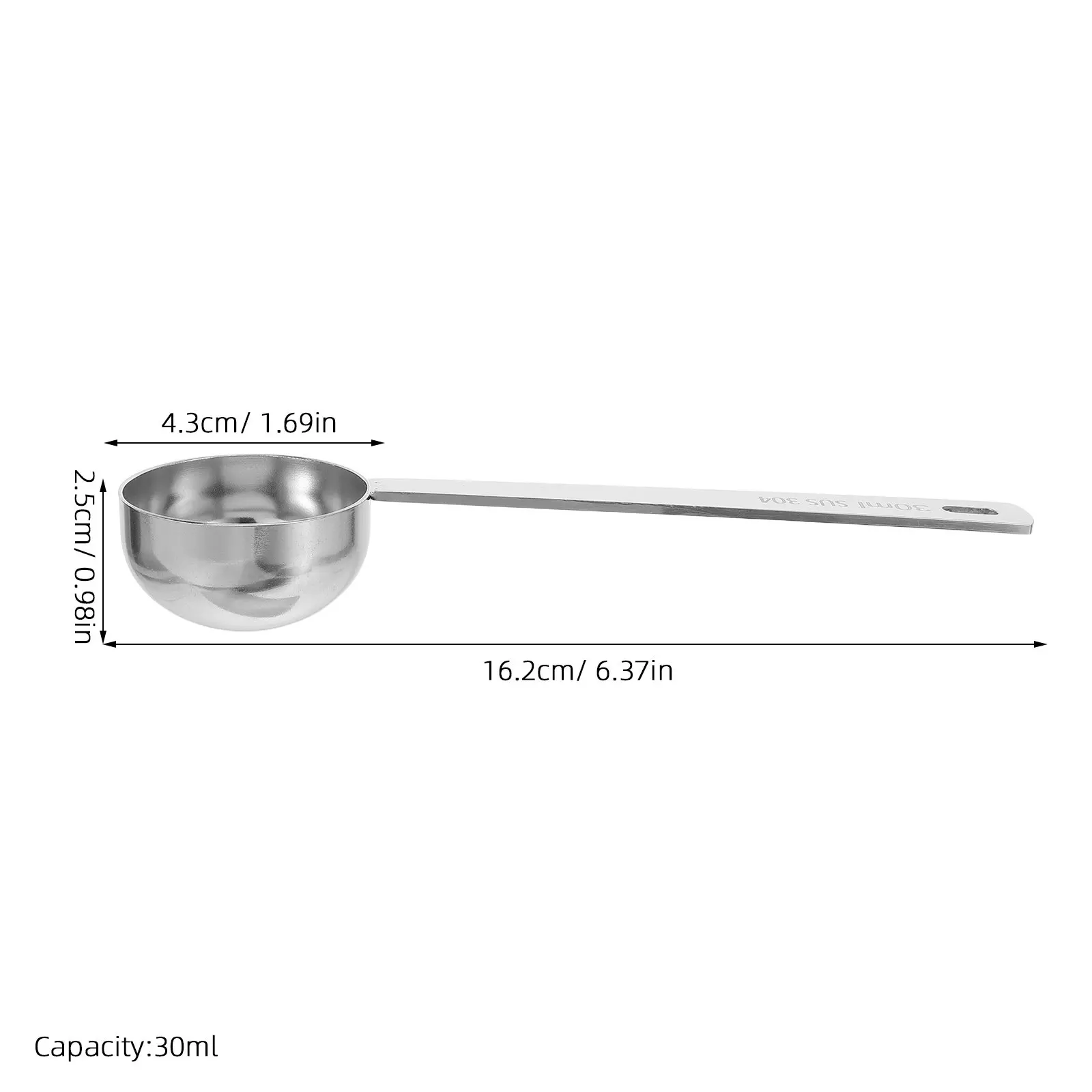 4Pcs Coffee Measuring Spoons Stainless Steel 30Ml 2 Tablespoon Long Handle Scoops for Baking Powder Coffee Grounds Tea