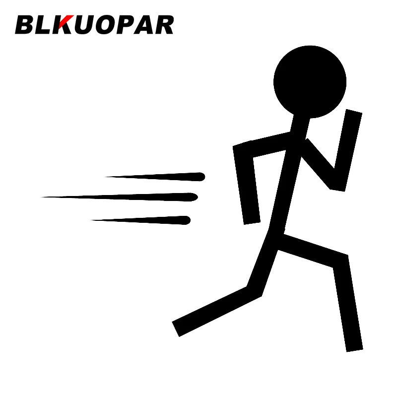 BLKUOPAR For A Running Matchman Funny Car Stickers Creative Sunscreen Anime Decals Occlusion Scratch Helmet Vinyl Car Wrap