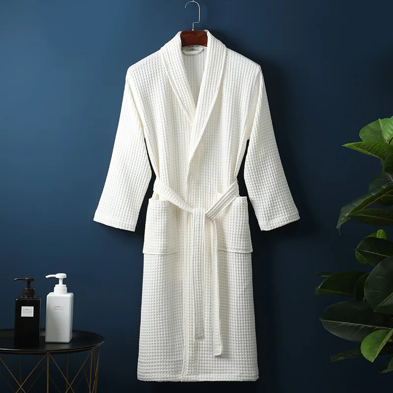 Men Women 100% Cotton Terry Bathrobe Suck Water Towel Sleepwear Spa Hotel Long Bath Robe Kimono Plus Size Dressing Gown Lovers