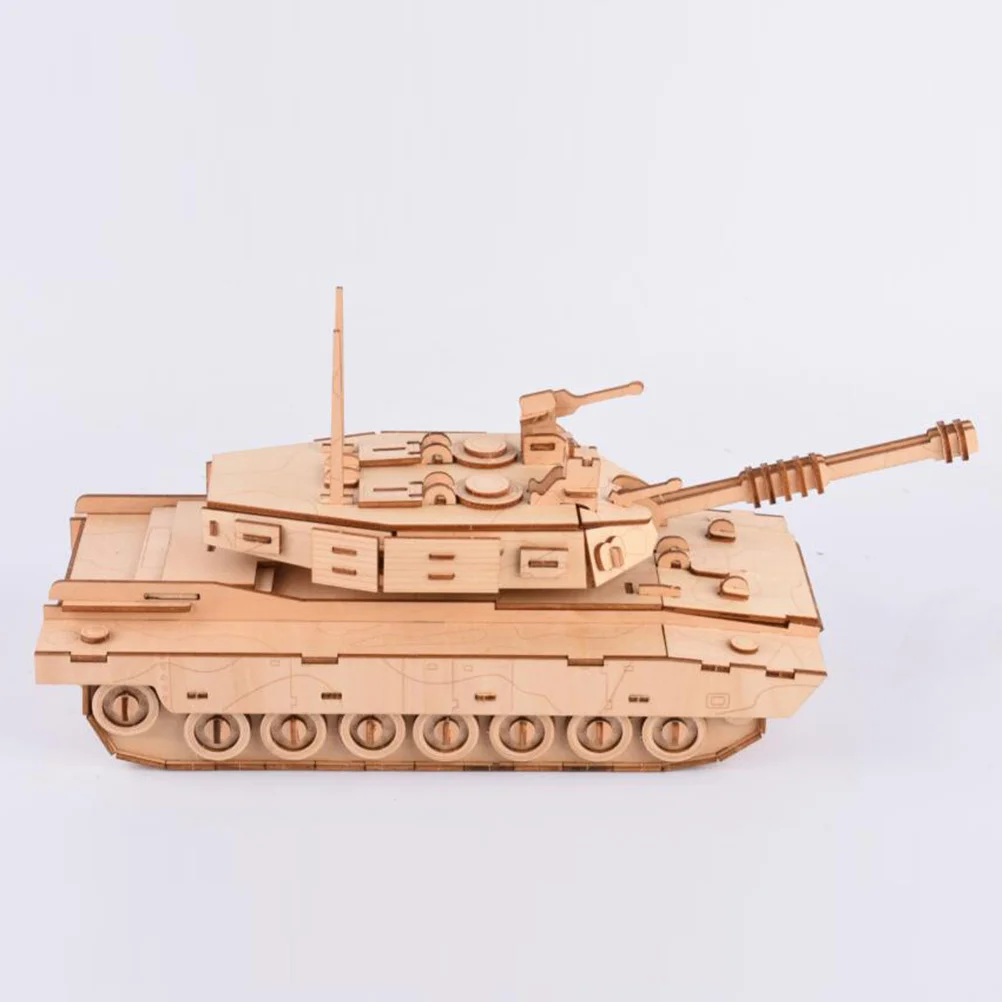 

Cut 3D Wooden Bright Color Tank Educational Game For Kids Wood Craft Brain Teaser Wood Puzzle 3D Puzzle Tank Toy