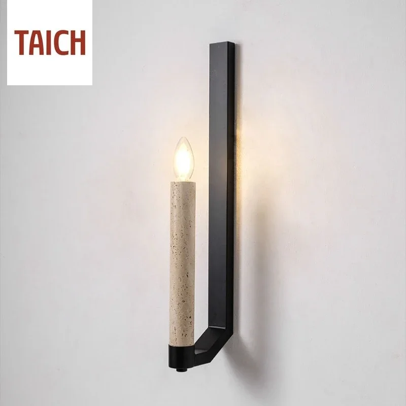 

Настенный светильник из травертина для гостиной, спальни, лестницы, коридора, художественное украшение, настенный светильник, прикроватные бра для дома