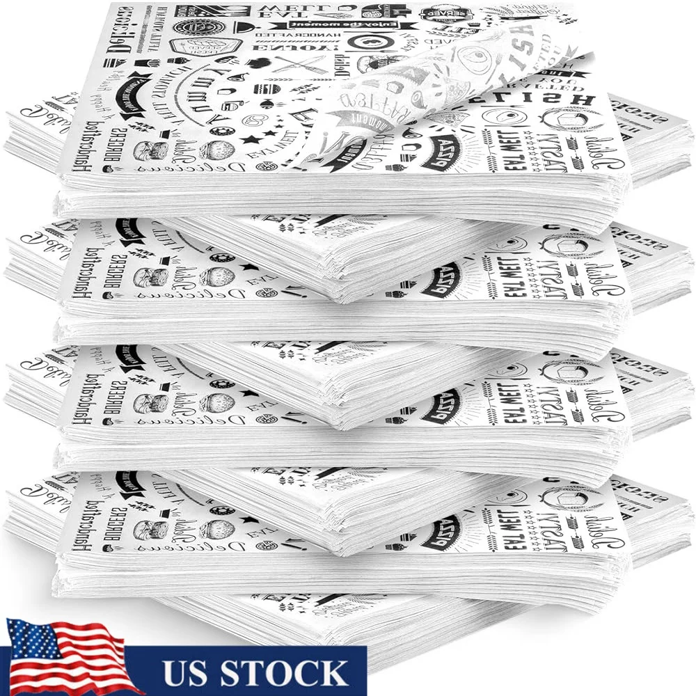 

1000 Pcs Deli Wax Paper Sheets Grease Resistant Food Wrapping Paper Waterproof Sandwich Liner Sheets Basket Liners Picnic