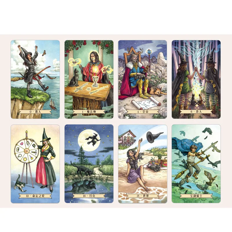 Witch Tarot Cards Divination Cards Game 12*7cm Cards Chinese Version  Family/Friends