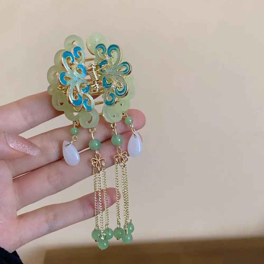 

Fashion Tassels Butterfly Hair Clip Antique Style Grab Clip Chinese Style Hair Claw Headwear Small Cute Hairpin Daily