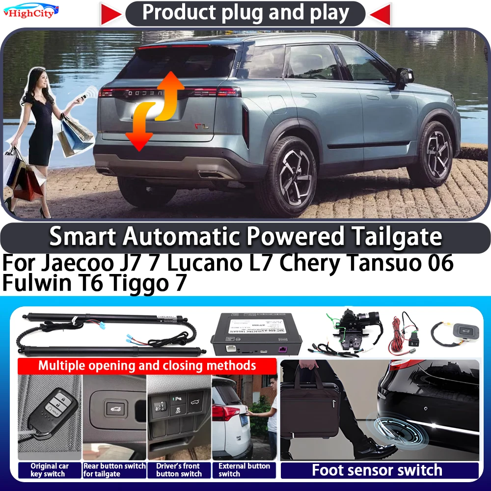 

For Jaecoo J7 7 Lucano L7 Chery Tansuo 06 Fulwin T6 Tiggo 7 Smart Automatic Powered Tailgate Key Control Trunk Power Tailgate