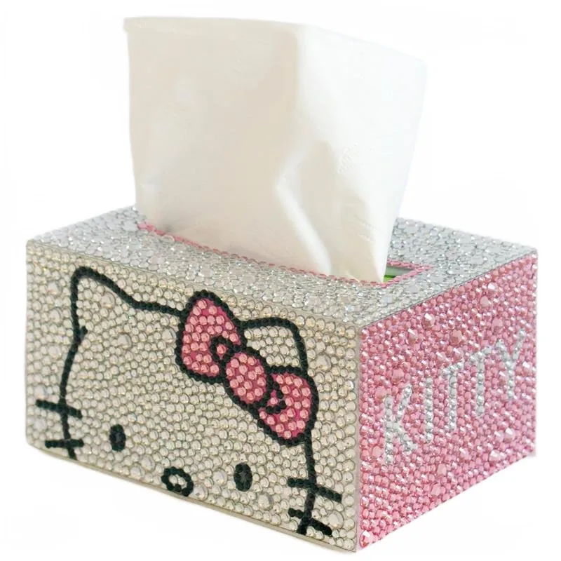 sanrio Hello Kitty kawaii DIY Creative Diamond Painting Tissue box Anime cute Home storage tissue box decorate Toys Girl Gift