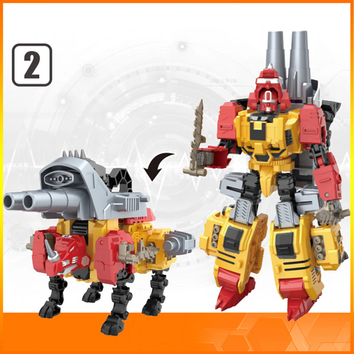 FANDAO 6 in 1 Sky-Raptor Crazy Beast Transformation Robot 6-piece Transformation Mecha Toy  for Teenagers Aged 15 and Above are