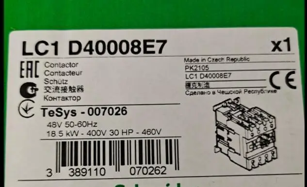 

LC1D40008E7 M7 F7 P7 Q7 R new and original contactor