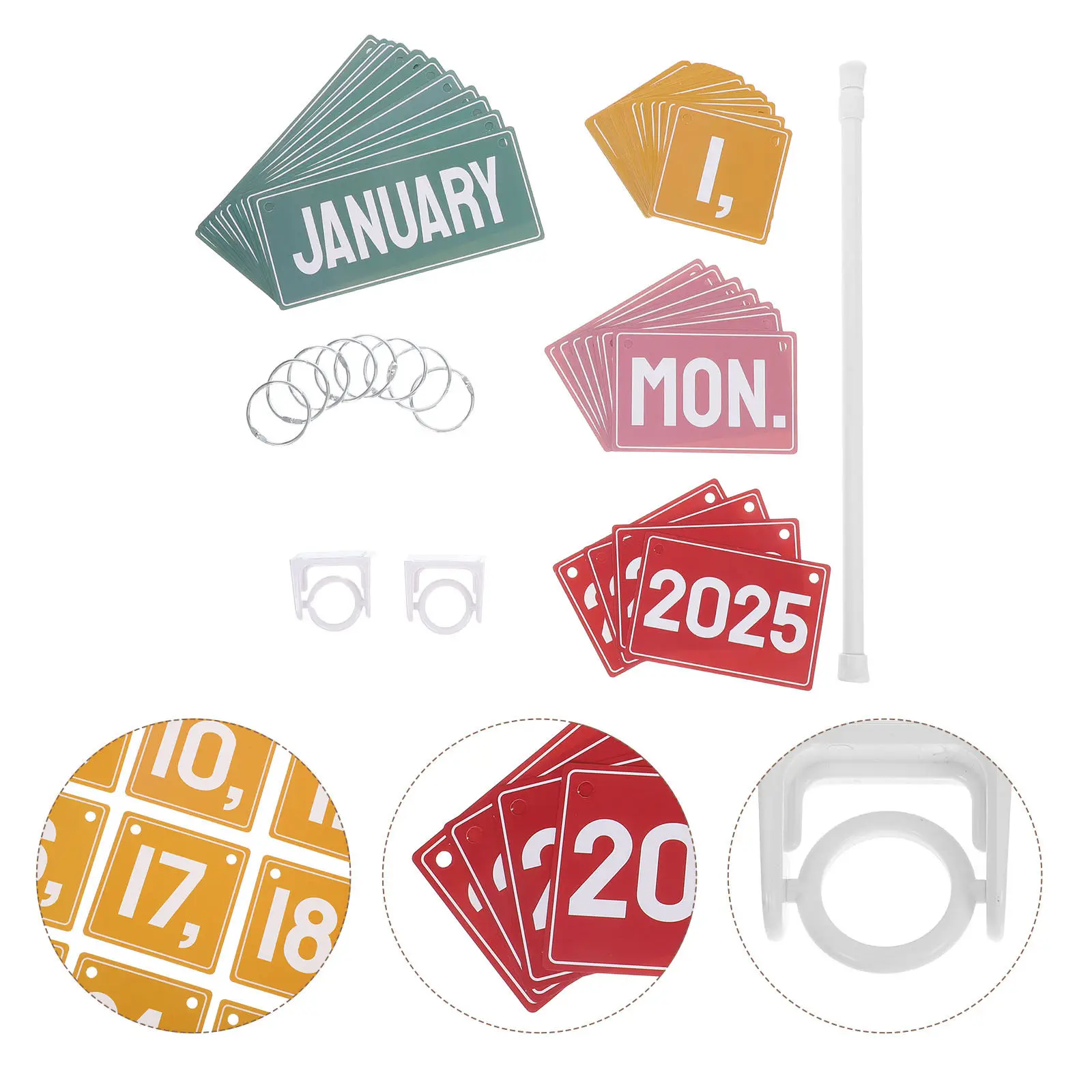 

Набор из 1-го комплекта интерактивных календарных карточек в стиле бохо для оформления классной доски, школьные принадлежности для дошкольников и начальной школы