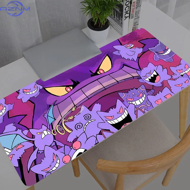 Large E-sports Mouse Pad Smooth Pokemon Pikachu Gengar Flexible Rubber Gamer PC Computer Keyboard For CSGO Kawaii Mosuepad