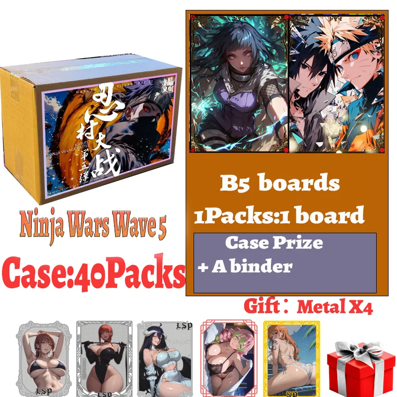 

Wholesale Naruto Ninja Wars Wave 5 B5 Boards Japanese Anime Konoha Bonds Hinata Sakura Sasuke Booster Box TCG Hobby Gift