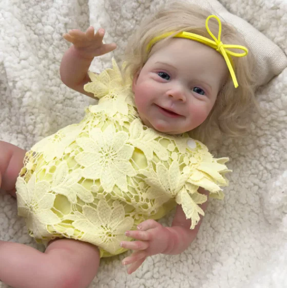 Lebensechte wiedergeborene Babypuppen, weiches Silikon, zum Schlafen, Begleiten, Sebastian, realistisch, für Neugeborene, handgefertigt, Stoffkörper, Weihnachtsspielzeug