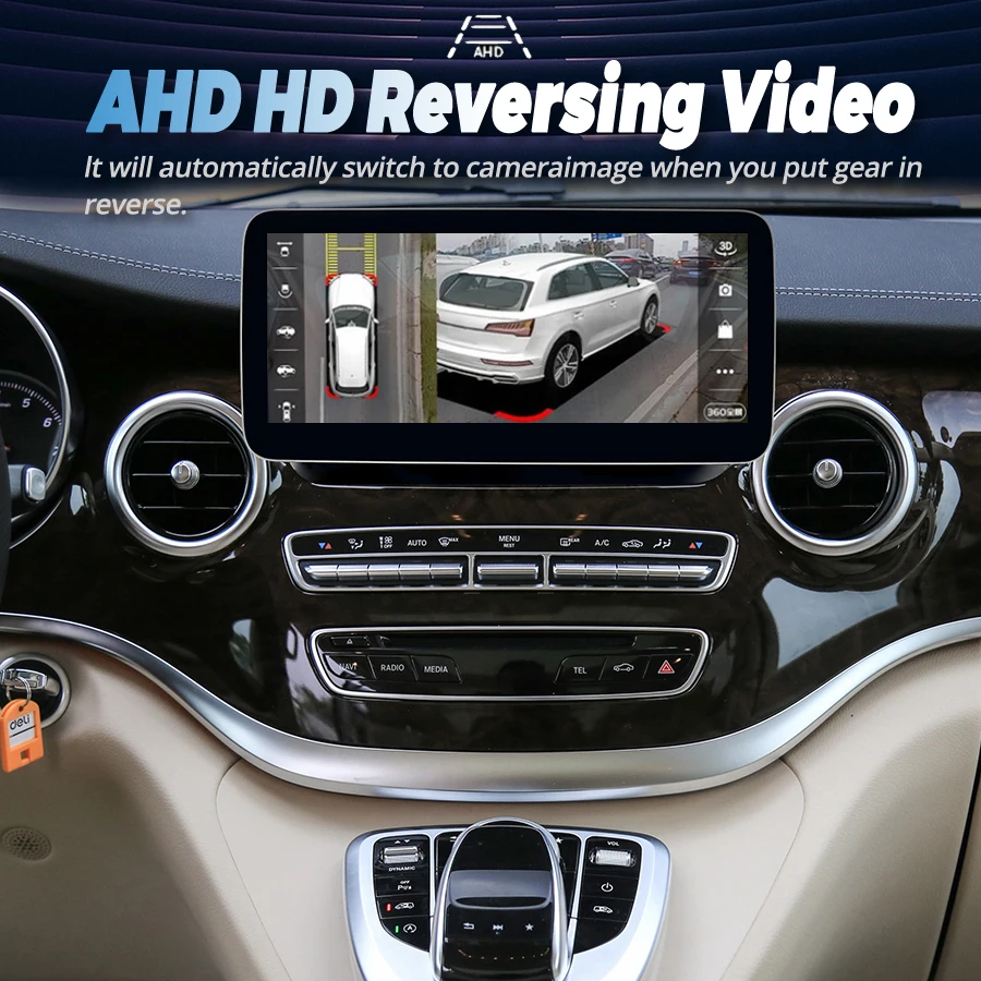 For Mercedes Benz V-Class W447 V260 V250 V220 Android 13 Qled Screen CarPlay GPS Navigation Car Radio Multimedia Video Player