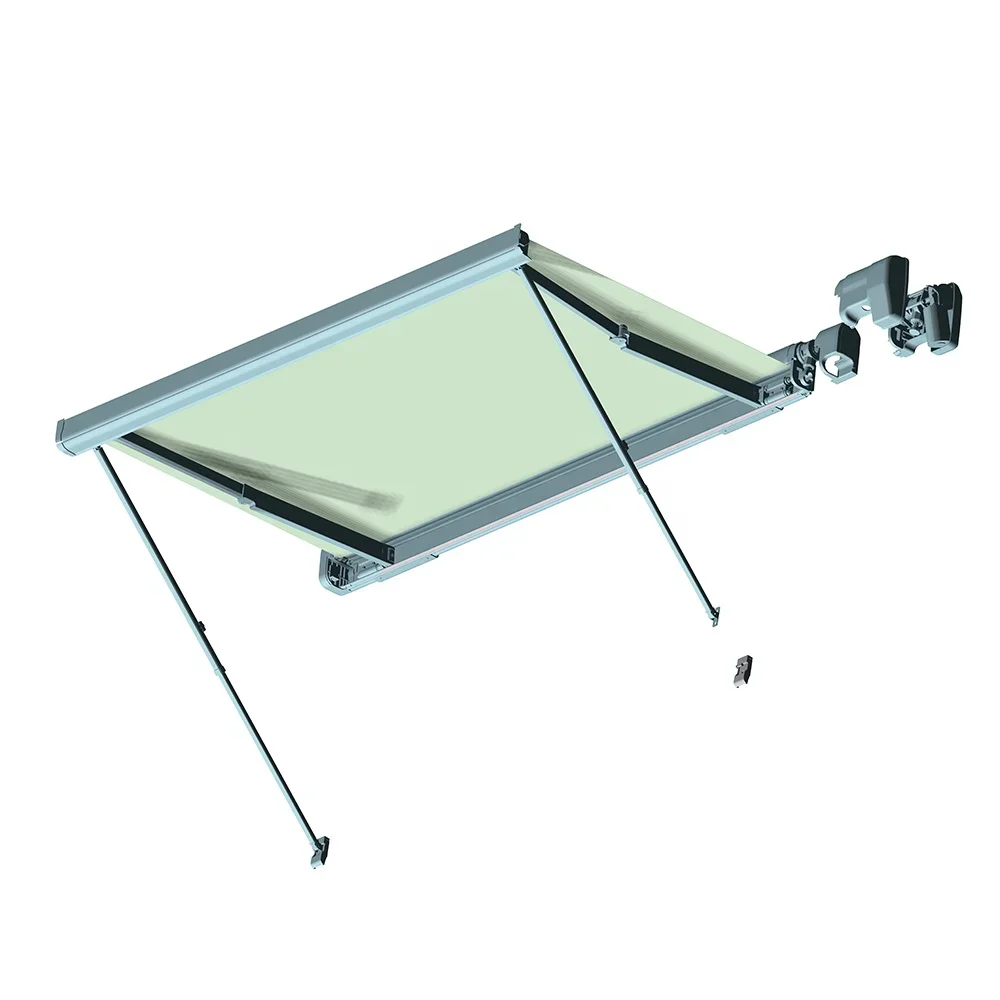 

2M 3M Electric RV Awning,with Support Poles,Aluminum Alloy Frame PVC Material,RV Side Awning Suitable for Camping Trailers