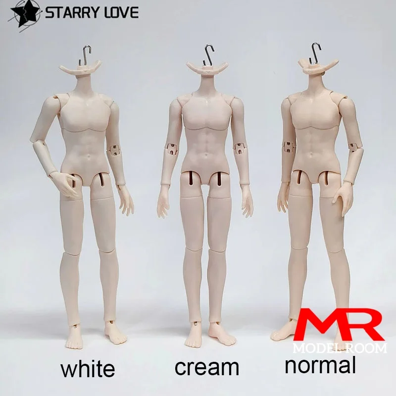 1/8 Scale Xiaoqiu BJD Doll Body 17.5cm Super Flexible Doll Body Action Figure White Normal Cream Skin Fit GSC Heads