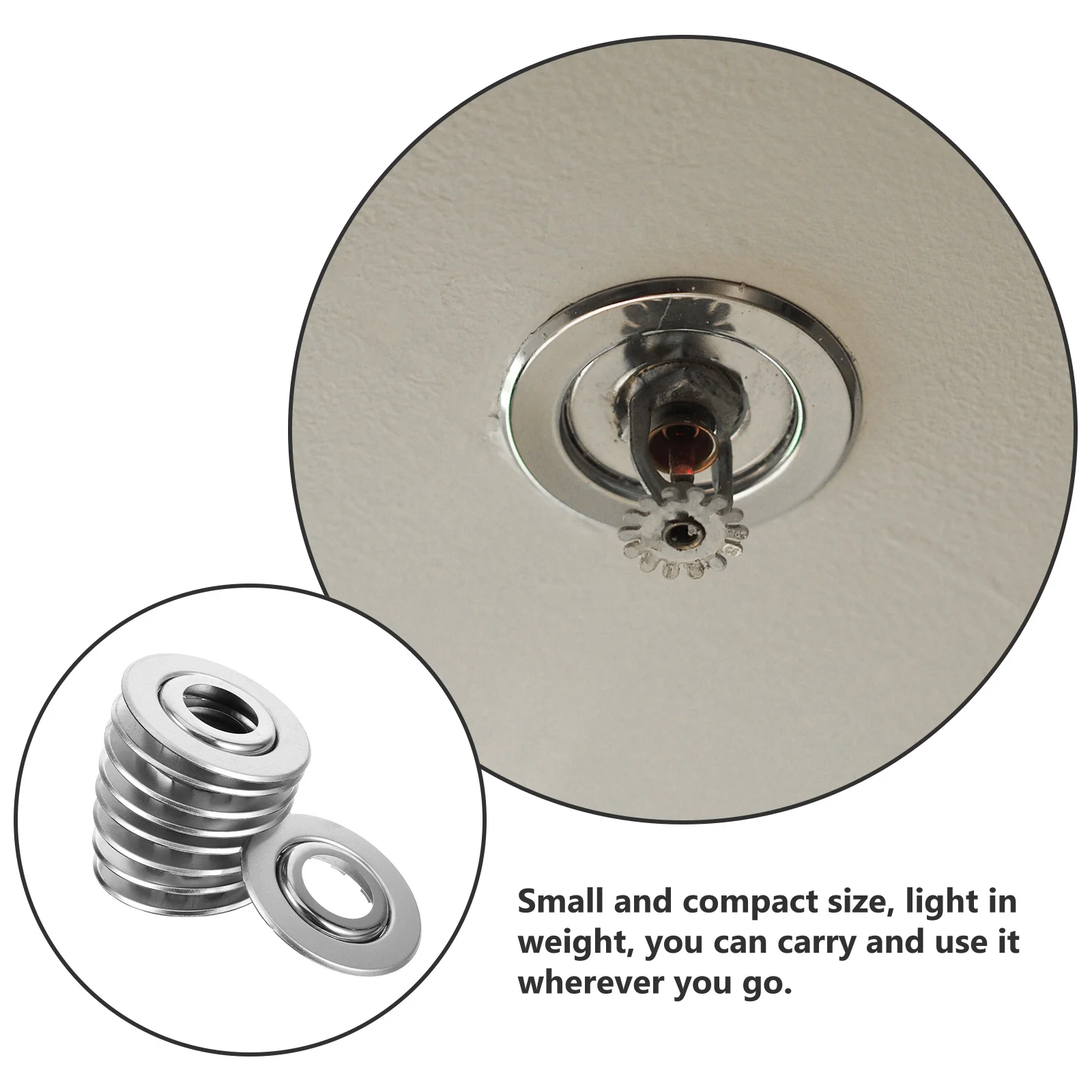 10pcs Double Disc Decorative Cover For Fire Sprinkler 3/4 Inch Adjustable Stainless Steel Protective Plate Sprinkler Cover