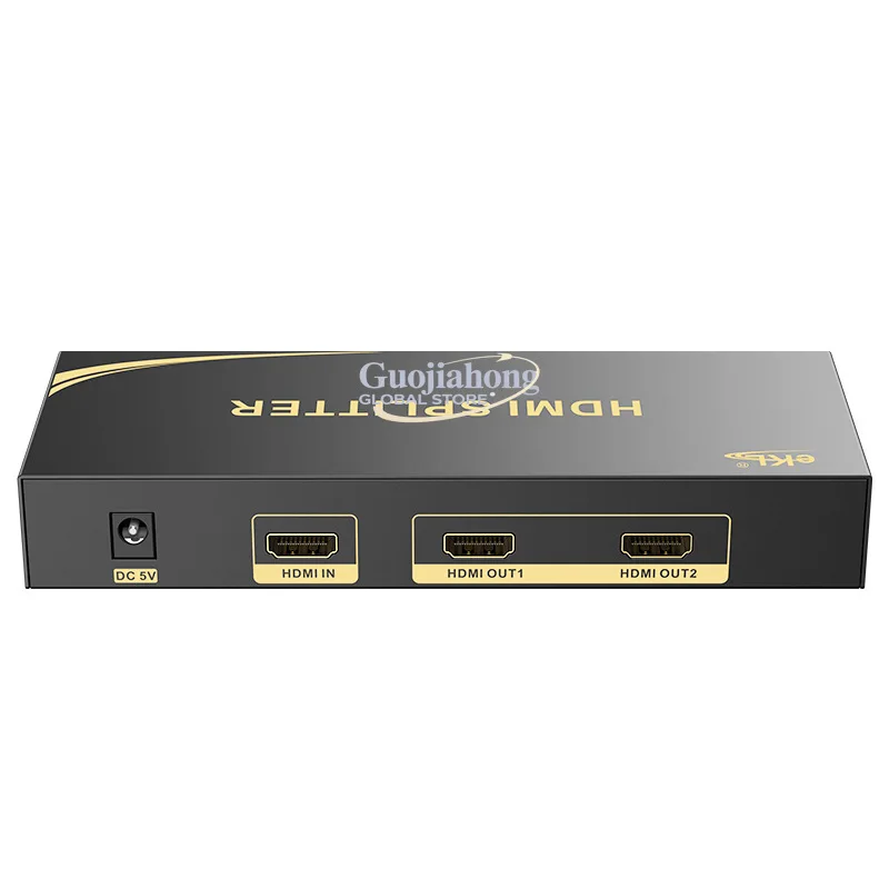 

eKL-HS102 HDMI-дистрибьютор на 2 порта, 4K высокой четкости, 1 вход 2 выхода, для распределения сигнала от компьютера к монитору