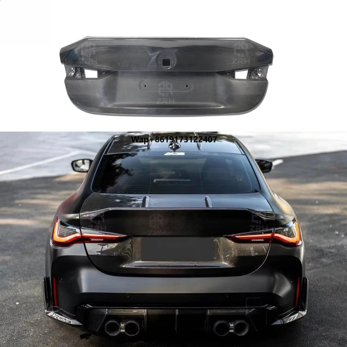 

Крышка багажника из сухого карбона в стиле CSL для BMW M3 G80, M4 G82, G83 2019+