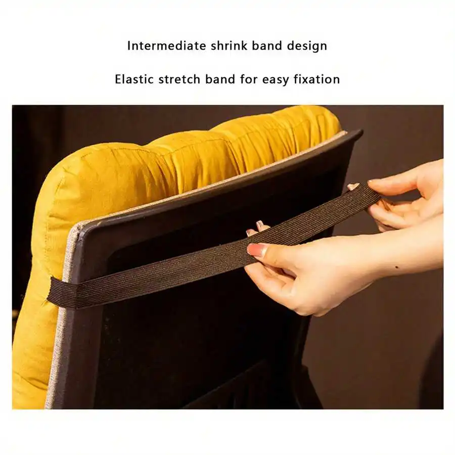 Durable Polyester Outdoor Cushion - Ergonomic Lumbar Support for Office/Camping/Patio