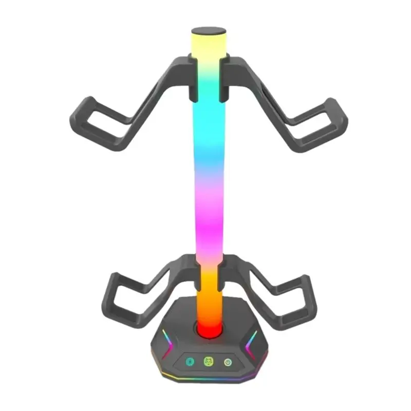 BNVN-Gaming RGB Headphone Stand For Playstation5 Controller Holder Earphone Hanger For Desktop Gamer PS4 PS5 Gamepad