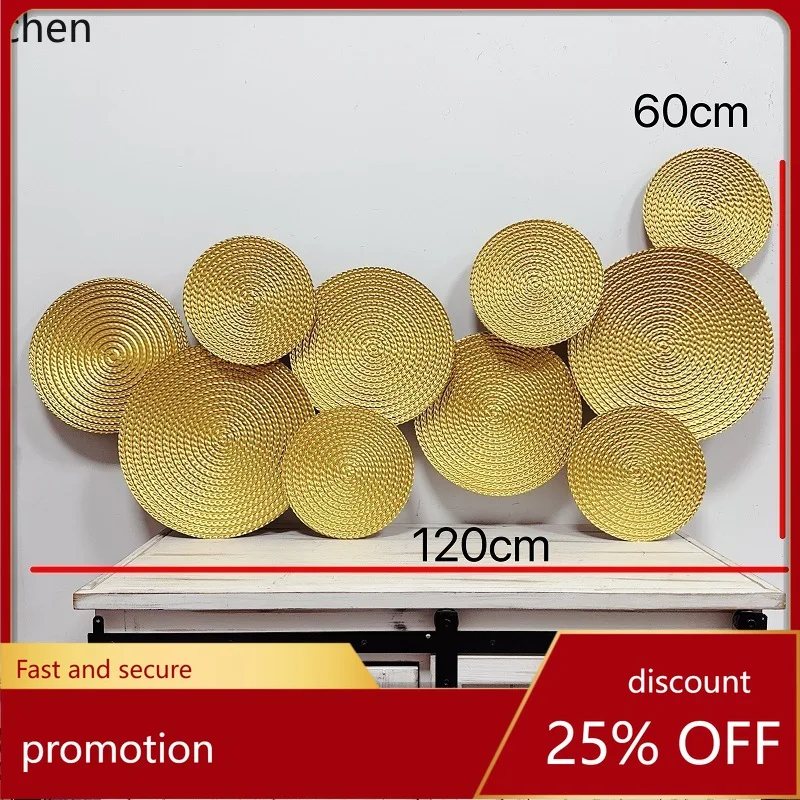 

Hxl iron wall decor round wall hanging ornament sofa background wall decoration