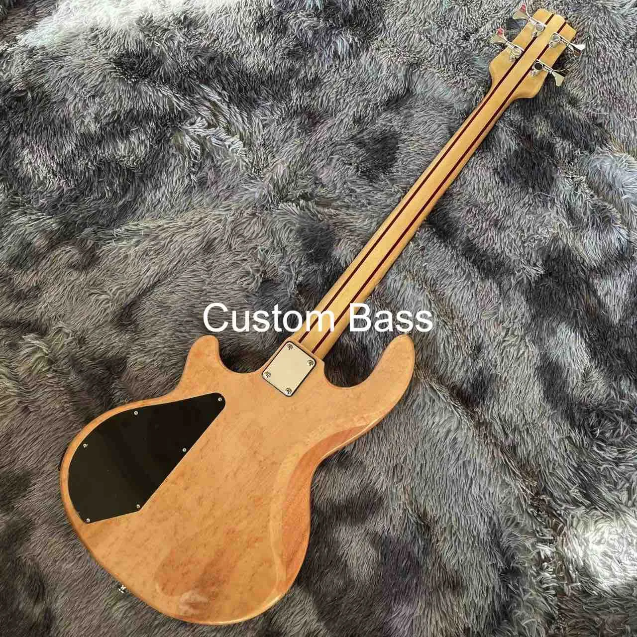 Custom neck through body birdeye maple wood 4 strings MK2 wal electric bass