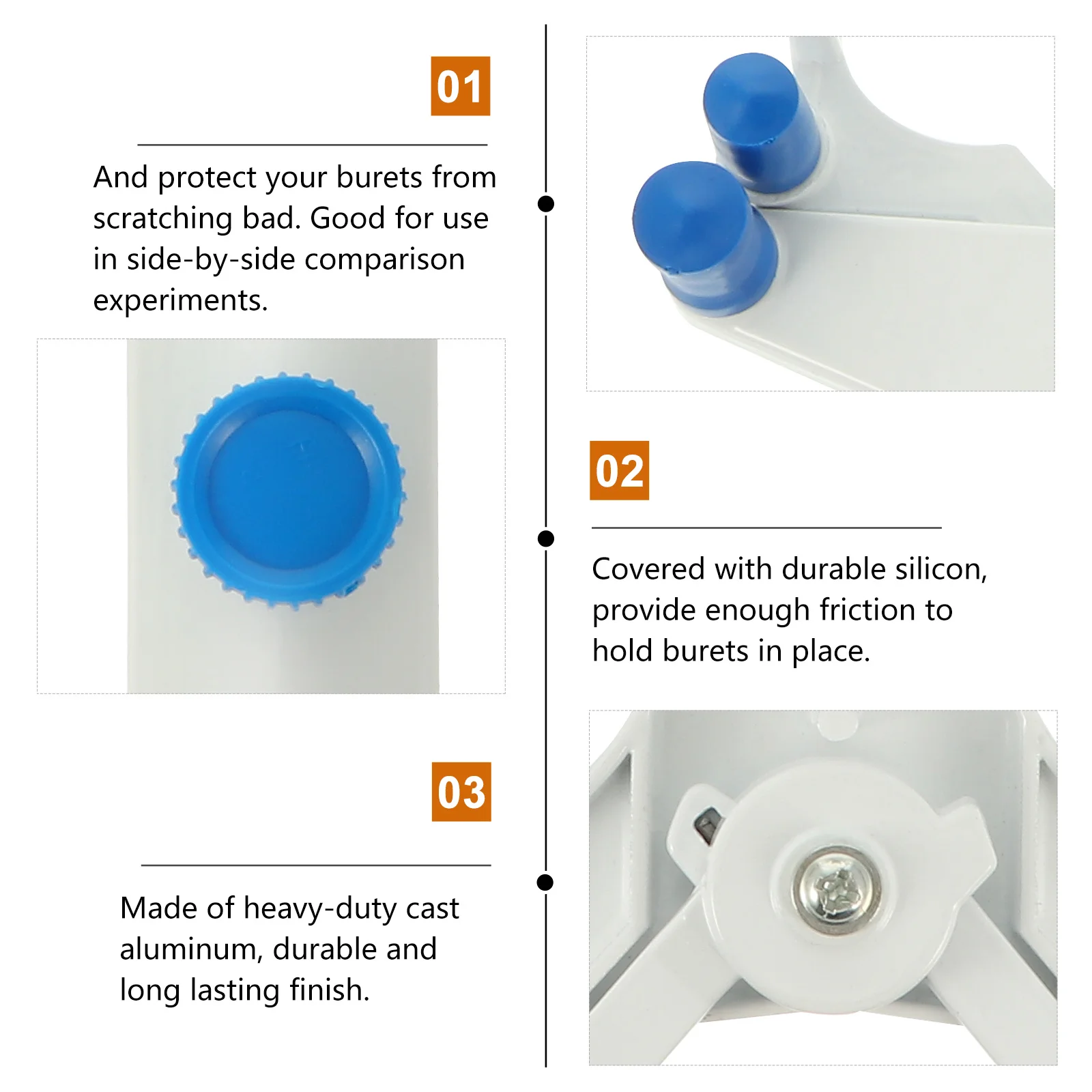 كليب مزدوج الربيع تحميل السيليكون السيطرة مختبر المعايرة المشبك البلاستيك الفراشات نمط حامل السحاحة التدريس