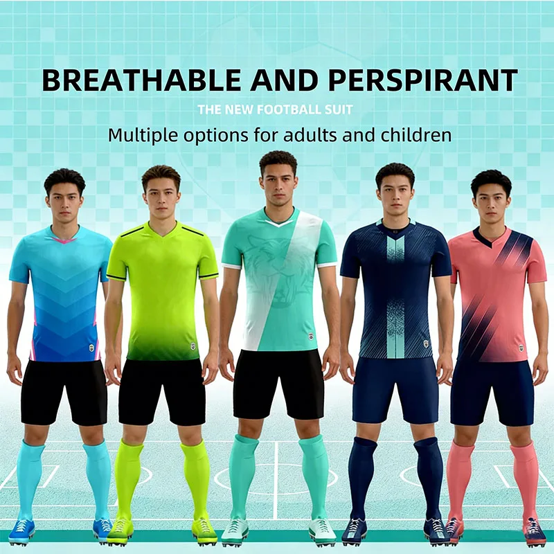 New MAN Women Football Jerseys Soccer Quick-Drying Professional  Uniforms Adult Kids Futsal Sportswear Kit TrainingCustom Suits