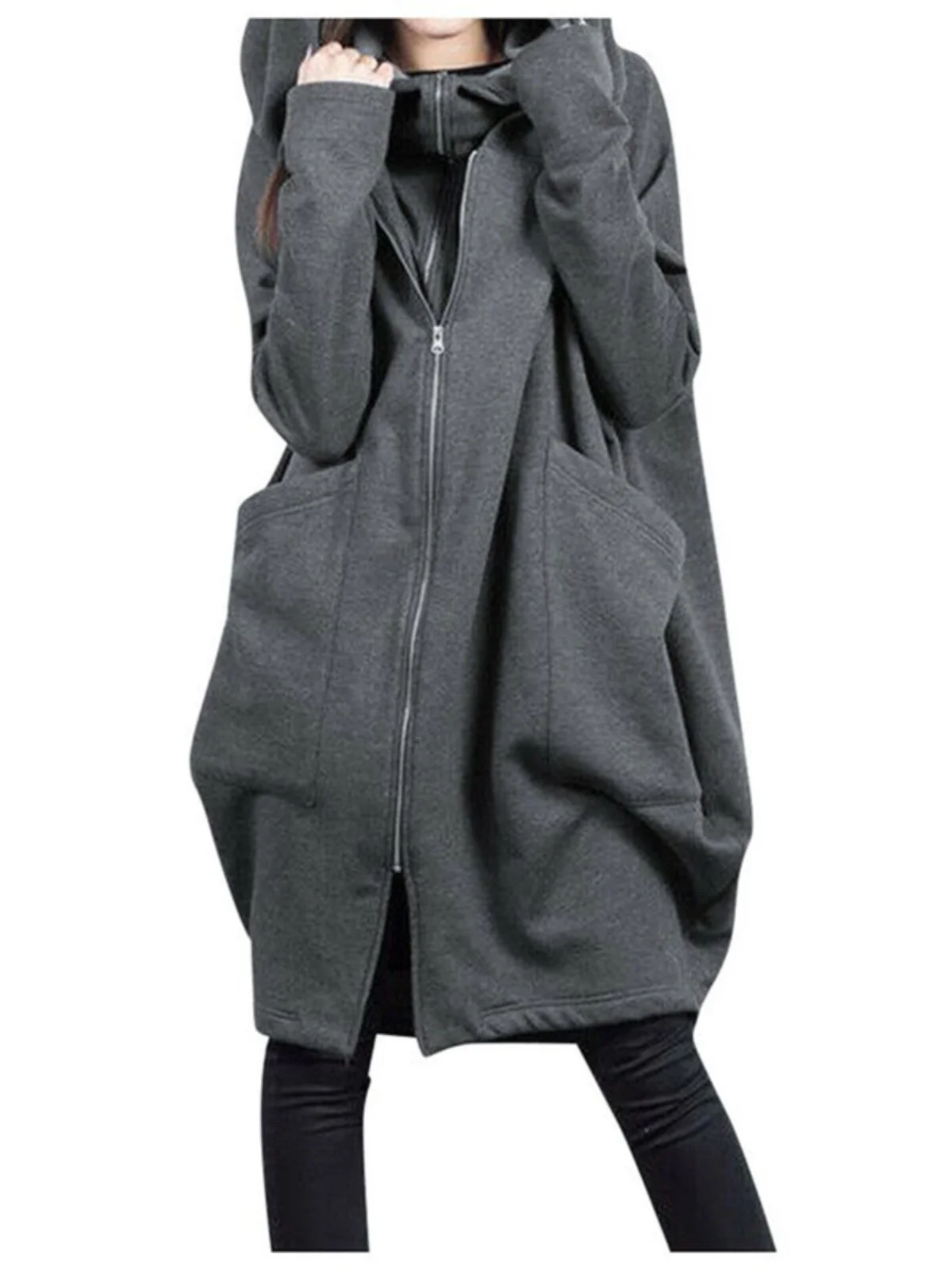 

Длинный тренчкот с капюшоном, средней длины, уличный стиль, с высокой талией, детали из других материалов, летняя верхняя одежда