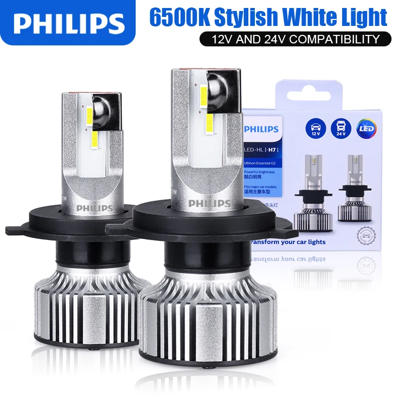 Philips H7 Led Mini Size Headlight Bulb G2 Auto Light H1 H4 H8 H9 H11 H16 HB3 HB4 HIR2 9005 9006 9012 Lamp Car Lights 2Pcs 12V