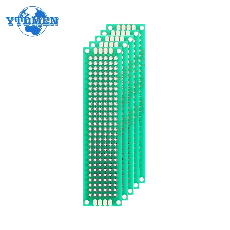 1/5/10PCS Soldering Board 2*8cm Diy Universal Printed Circuit Boards Green Double Sided PCB Board 2x8cm Breadboard