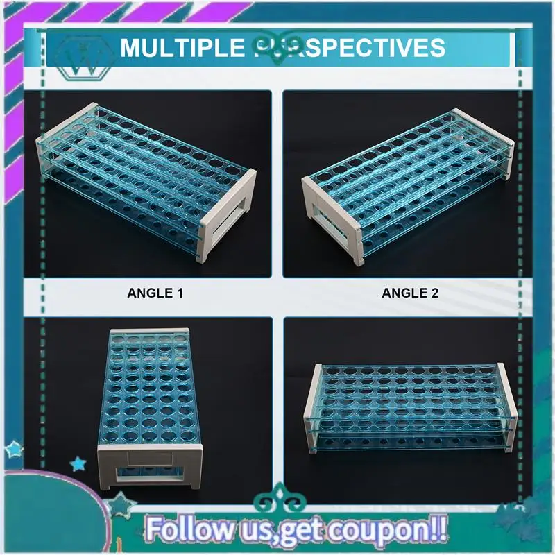 3PCS 18Mm 50-Well Ablage Labor Rohr Racks Reagenzglas Racks Zentrifuge Rohr Racks