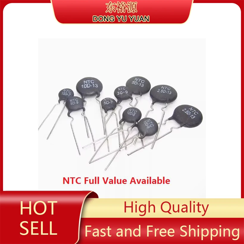 10pcs 10D-15 10D-20 10D-25 47D-15 Termistor 5D-7 5D-9 5D-11 5D-15 5D-20 8D-20 Resistor Térmico NTC 2.5D 3D 10D-9 10D-11 10D-13