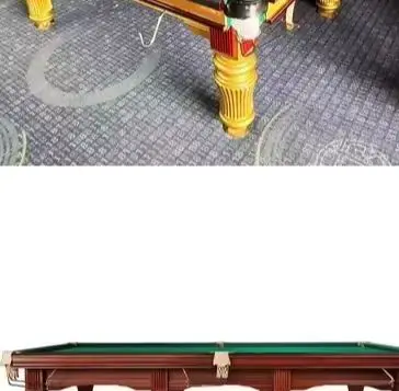 Customizable Classic 12ft Professional Russian Billiard Table with Jiujiang Slate and Oak Wood Finish for Home or Club Use