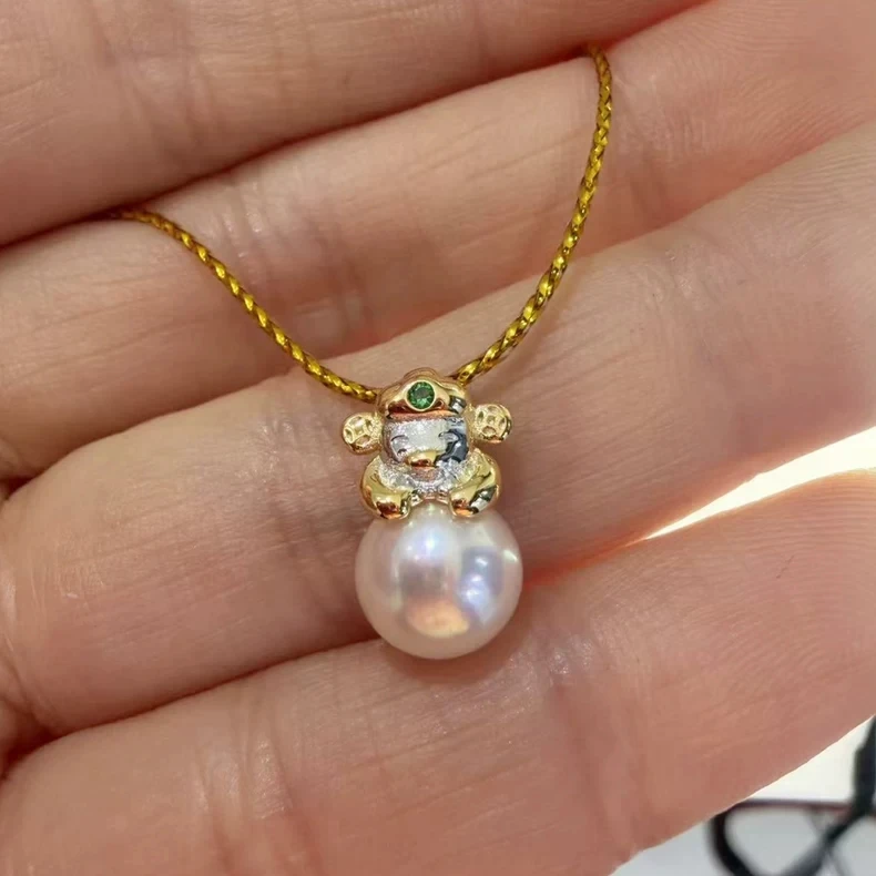 Wholesale S925 Sterling Silver Pendant Mounts Base Findings Settings Mountings Jewelry Fittings for 8-12mm Pearls 3pcs/lot