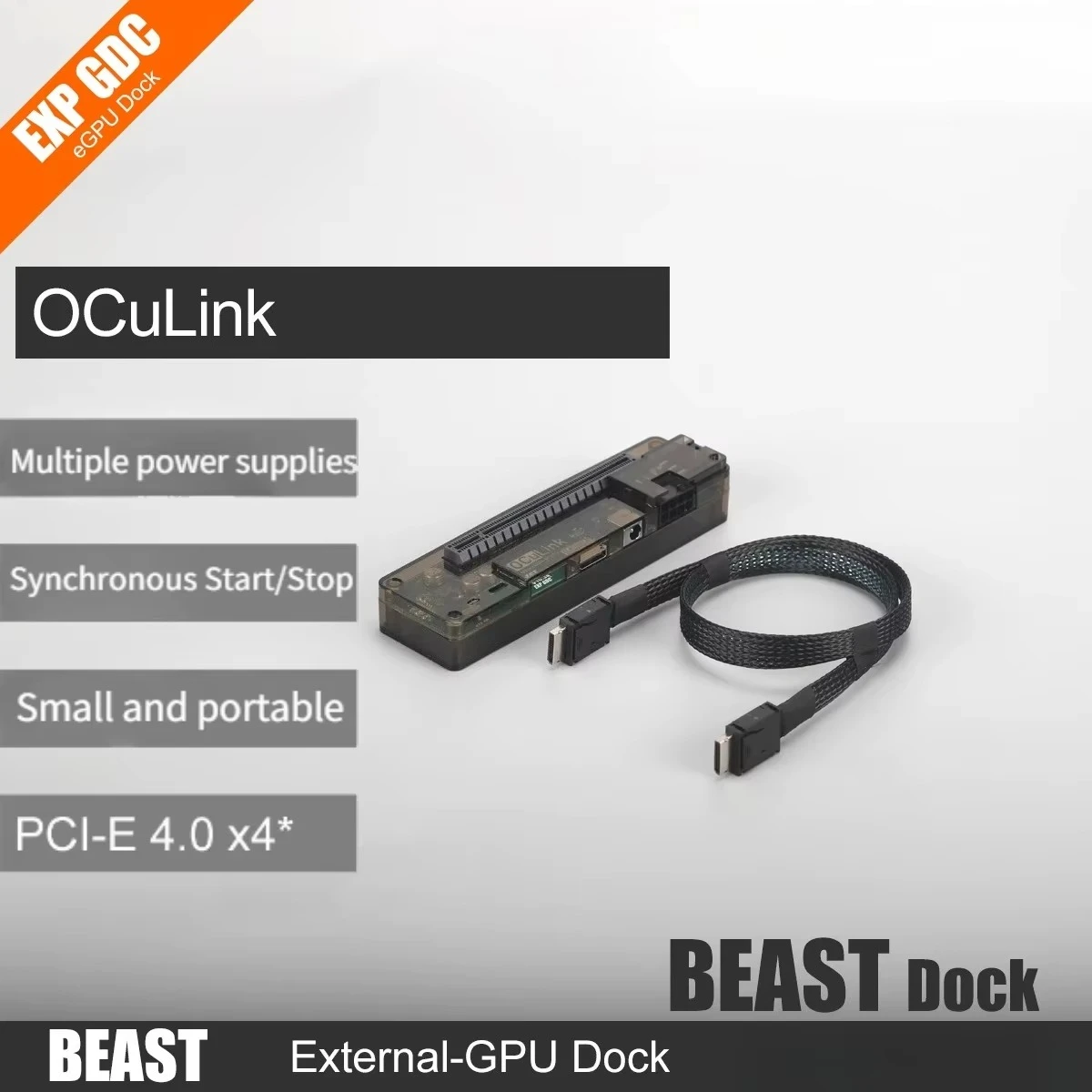 New OCuLink GPU Dock PCIe 4.0 X4 External Laptop Docking Station 32Gbps External Independent Video Card Dock M.2 M/AE To OCuLink