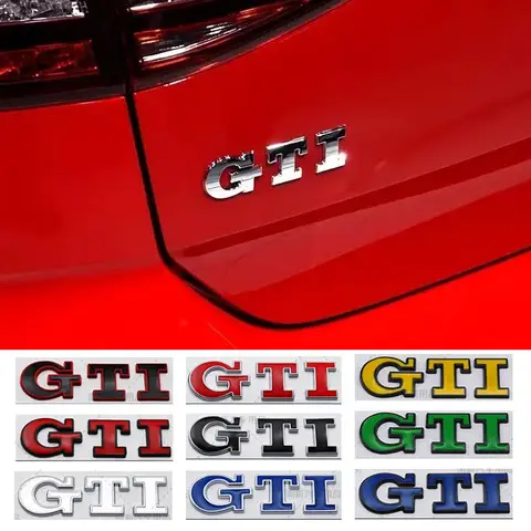 Metal GTI Logo Car Rear Trunk Emblem Side Sticker for Volkswagen VW Golf 4 5 6 7 8 Polo Jetta Tiguan Passat GTD GTE MK2 MK5 MK7
