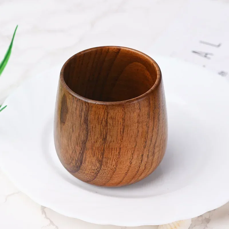 Wooden Water Cup Handmade Jujube Wood Big Belly Cups Beer Coffee Milk Teacup Kitchen Bar Drinking Tools Chinese Style Gifts