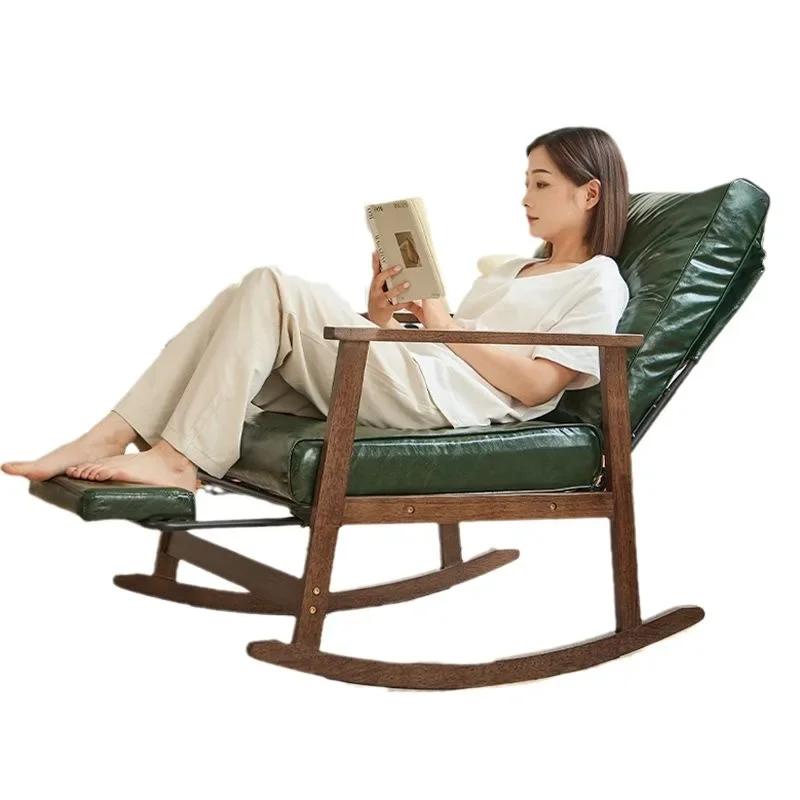 Rocking chair household balcony, nap recliner elderly, lunch break chair lazy