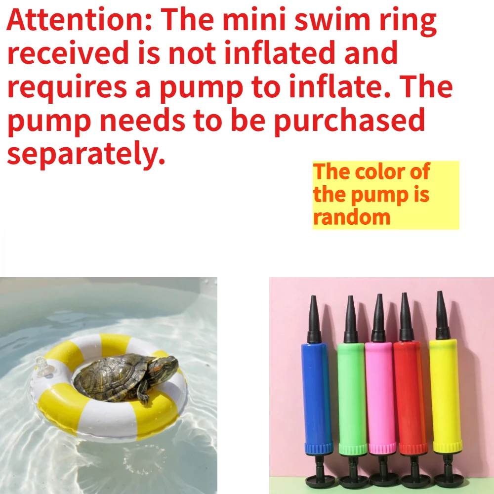 3PCS Turtle swimming circle, water toy, watermelon ice cream cup holder, inflatable mini swimming circle base