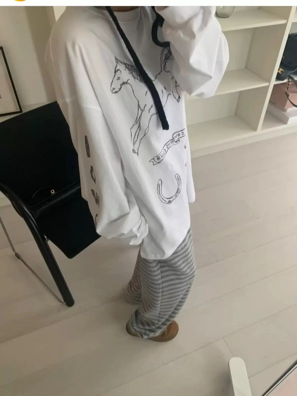 Summer 2026 Korean Style  Print Women's Lightweight Long Sleeve T-Shirt Sun Protection Loose Fit Casual Top