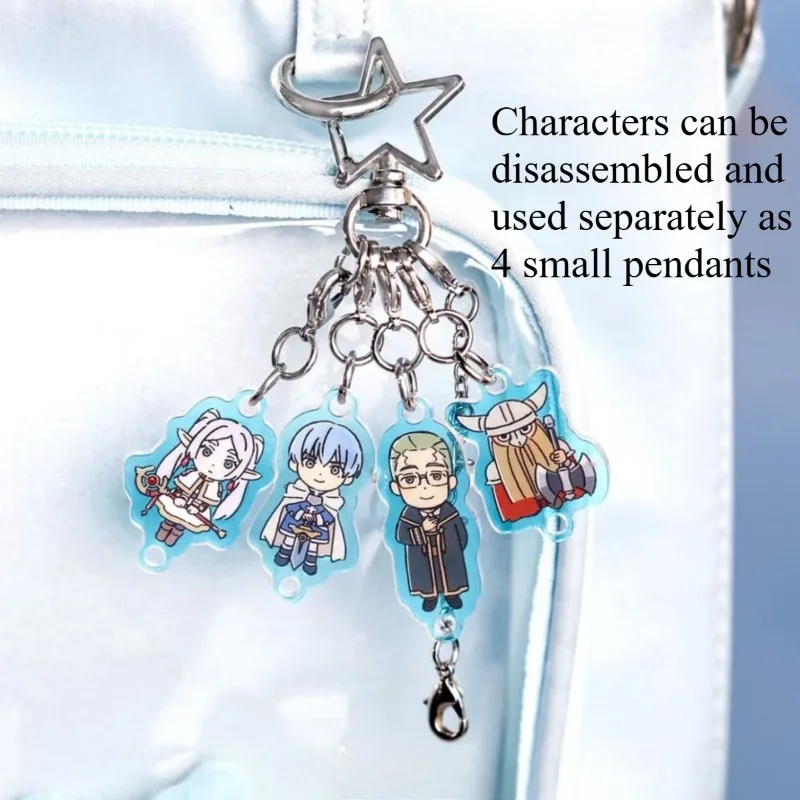 Frieren: Chaveiro Beyond Journey's End Frieren Himmel Anime Personagem periférico pode ser feito separadamente Desmontar pingente