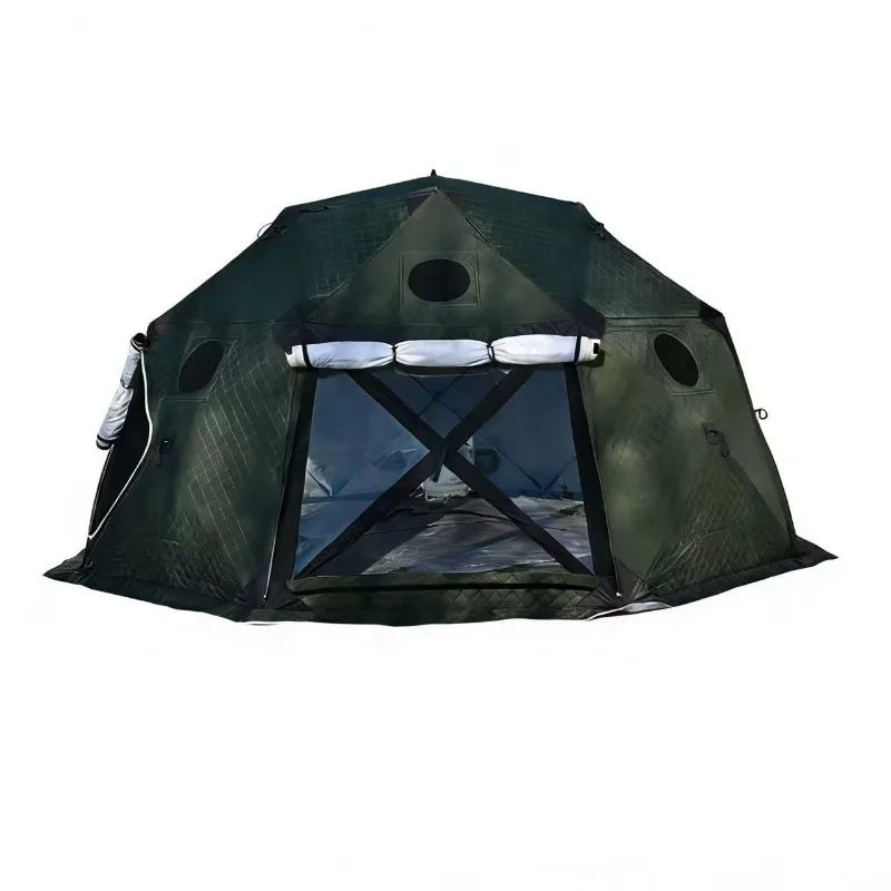 Modern Oxford Octagonal Winter Ice Fishing Tent Thermal Insulation Rain and Wind Protection